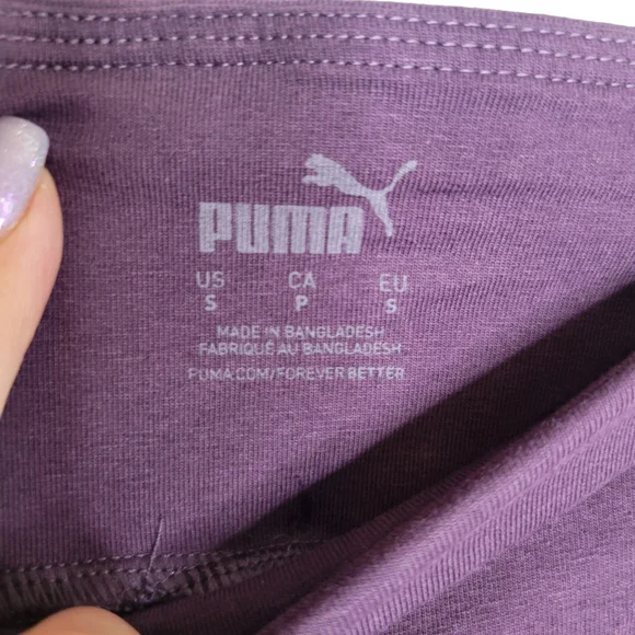 Puma Eggplant Purple Stretchy Wide Bootcut Yoga Pants - Picture 3 of 6